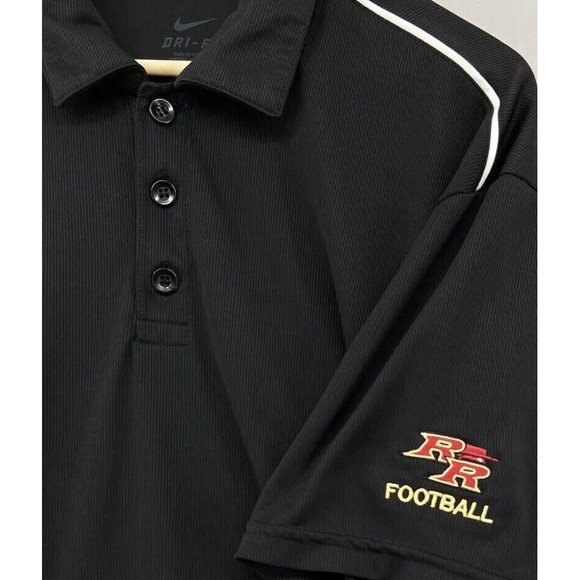 Texas Tech Red Raiders Nike Polo Shirt Men LARGE Black Dri-Fit Short Sleeve Golf - Picture 1 of 12